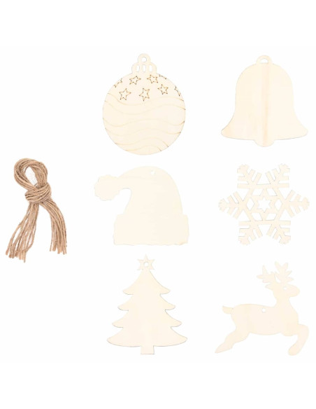 Albero di Natale Naturale 120 cm legno massiccio di frassino