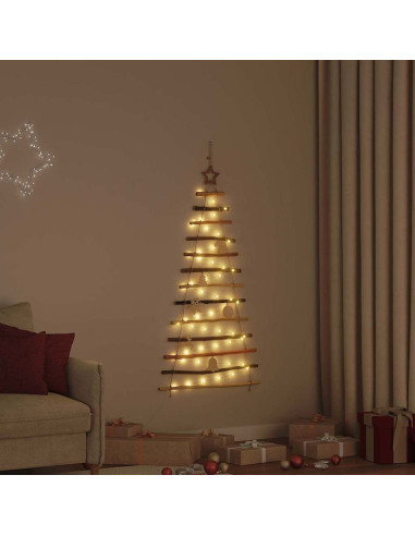 Albero di Natale Naturale 120 cm legno massiccio di frassino