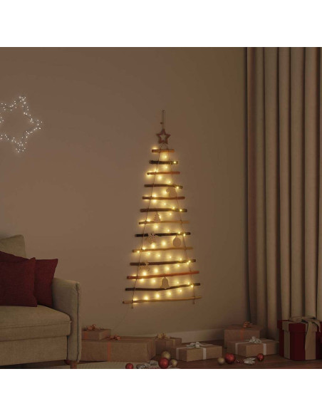 Albero di Natale Naturale 120 cm legno massiccio di frassino