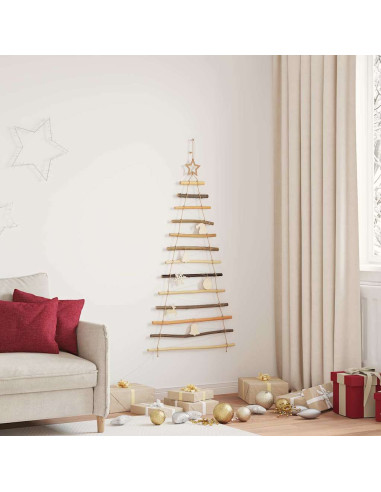 Albero di Natale Naturale 120 cm legno massiccio di frassino