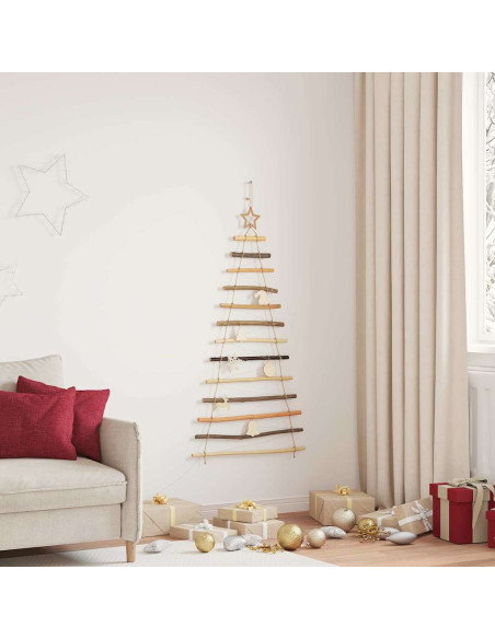 Albero di Natale Naturale 120 cm legno massiccio di frassino