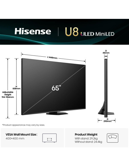 Hisense Smart TV ULED MiniLED 65" 4K 65U8Q