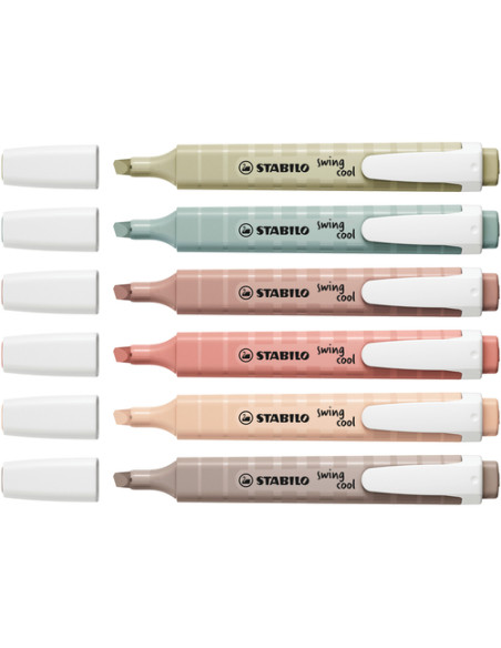 STABILO swing cool NatureCOLORS evidenziatore 6 pz Punta smussata Multicolore