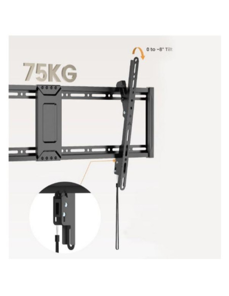 43 -95  TILT SLIM TV WALL MOUNT BRA