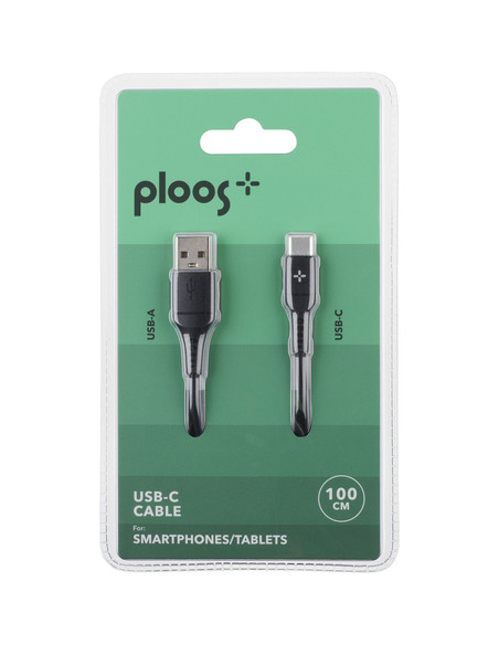 PLOOS - CABLE 100cm - USB-C Cavo USB-C da 1 metro per ricarica veloce e sincronizzazione dati da alimentatori USB