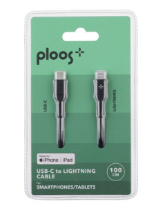PLOOS - CABLE 100cm - USB-C to Lightning Cavo USB-C a Lightning da 1 metro, certificato Apple, per ricarica rapida e sincronizza 2