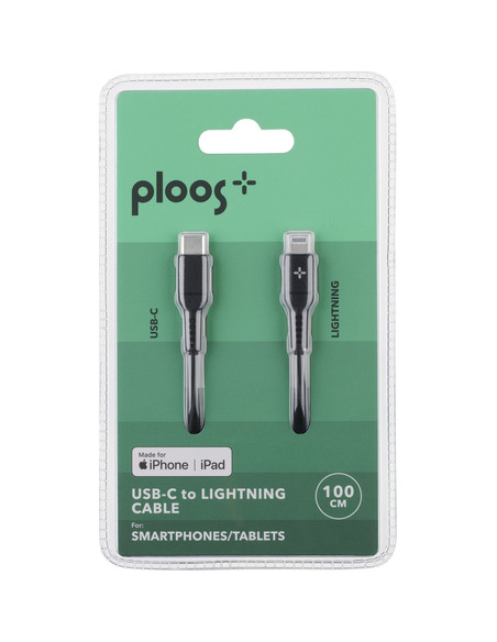 PLOOS - CABLE 100cm - USB-C to Lightning Cavo USB-C a Lightning da 1 metro, certificato Apple, per ricarica rapida e sincronizza