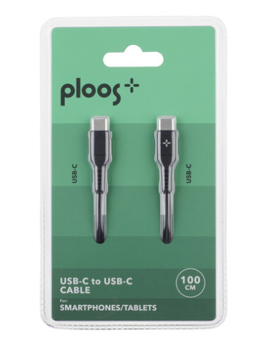 PLOOS - CABLE 100cm - USB-C to USB-C Cavo USB-C a USB-C da 1 metro per ricarica veloce e sincronizzazione dati