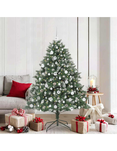 Albero di Natale artificiale con 300 LED Verde 180 cm