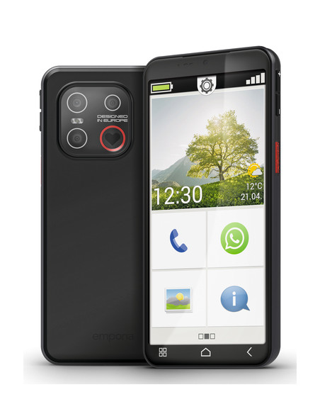 Emporia emporiaSMART.7mini 13,8 cm (5.45") SIM singola Android 15 4G USB tipo-C 6 GB 128 GB 3500 mAh Nero