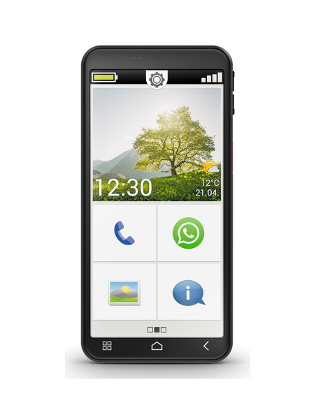 Emporia emporiaSMART.7mini 13,8 cm (5.45") SIM singola Android 15 4G USB tipo-C 6 GB 128 GB 3500 mAh Nero