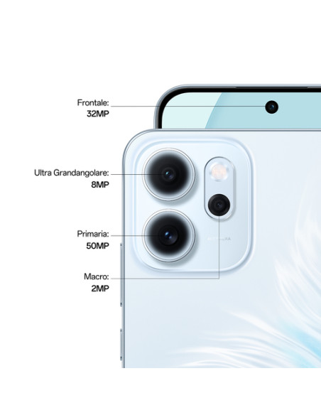 OPPO 14 F 5G Reno14 F 5G 16,7 cm (6.57") Doppia SIM Android 15 USB tipo-C 8 GB 256 GB 6000 mAh Blu