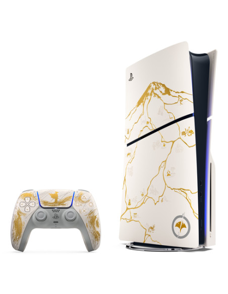 Sony PlayStation 5 - Ghost of Yotei Gold Limited Edition 1 TB Wi-Fi Nero, Bianco