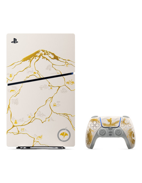 Sony PlayStation 5 - Ghost of Yotei Gold Limited Edition 1 TB Wi-Fi Nero, Bianco