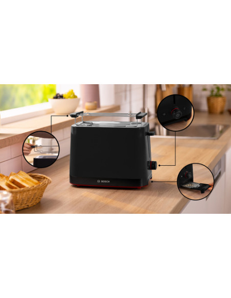 Bosch TAT3M123 Tostapane compatto MyMoment Nero