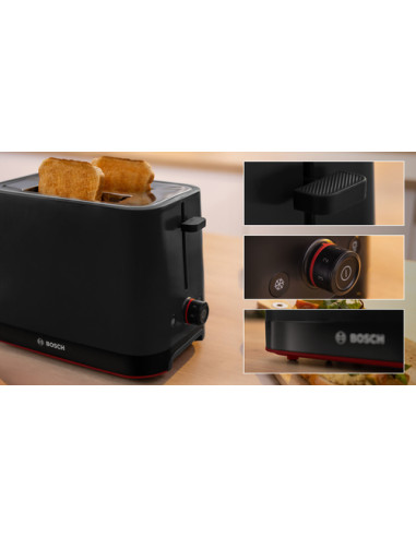 Bosch TAT3M123 Tostapane compatto MyMoment Nero