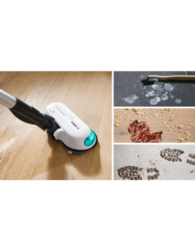 Bosch Scopa elettrica lavapavimenti 2in1 Unlimited 7 ProHygienic Aqua Bianco