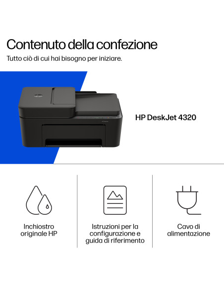 HP DeskJet 4320 Wireless All-in-One Colore Stampante