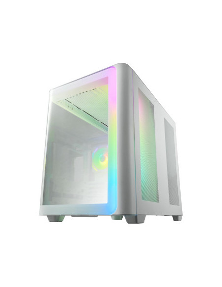 FSP FORTRON CASE M.TOWER M580-WA WHITE TG CURVE 4ARGB COOL 2USB3 TYPEC POC0