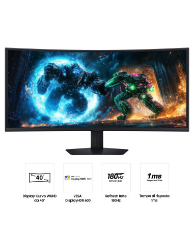 Samsung Monitor Gaming Odyssey G7 - G75F da 40" WUHD Curvo