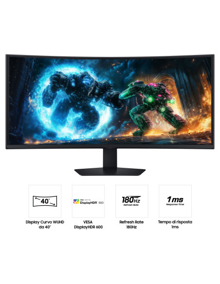 Samsung Monitor Gaming Odyssey G7 - G75F da 40" WUHD Curvo
