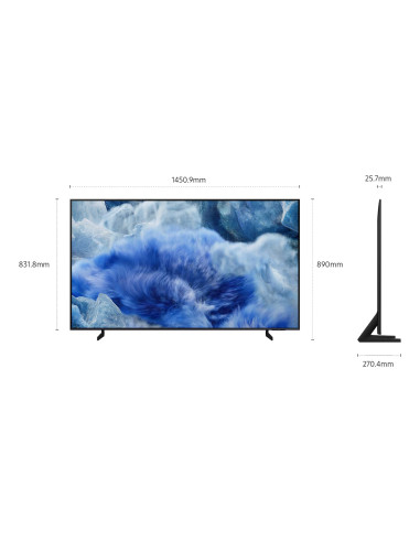 Samsung QLED AI TV 65" QE65Q8FAAUXZT 4K, Processore Q4 AI, 4K Upscaling, Color Booster Pro, OTS Lite, Air Slim Design, Vision AI