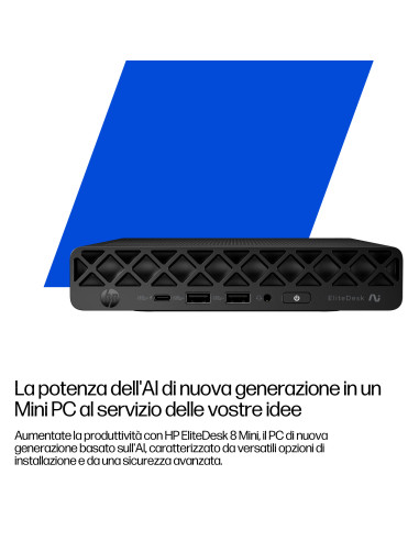 HP EliteDesk 8 Mini G1a Next Gen AI Wolf Pro Security Edition Copilot+ PC AMD Ryzen AI 7 350 32 GB DDR5-SDRAM 1 TB SSD Windows 1