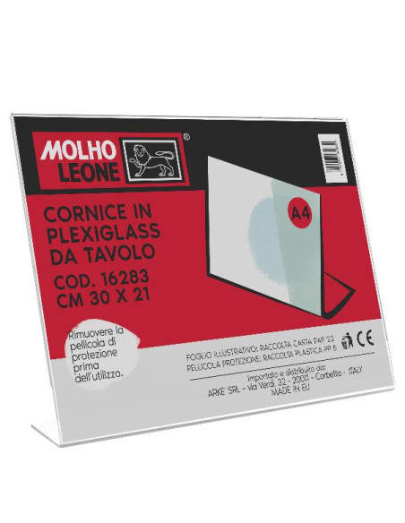 CORNICE PLEXIGLASS DA TAVOLO 30X21