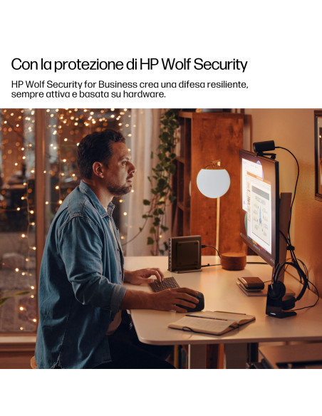 HP EliteDesk 8 Mini G1a Next Gen AI Wolf Pro Security Edition Copilot+ PC AMD Ryzen AI 5 340 32 GB DDR5-SDRAM 512 GB SSD Windows