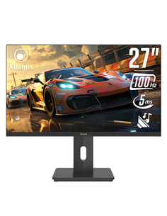 MONITOR ATLANTIS LED 27" Wide A05-HX27IFD-HCM IPS 1920x1080 100HZ 5ms 270cd/m² 1.000:1 2x2W MM Reg.H PIVOT HDMI DP USB-C Dockin