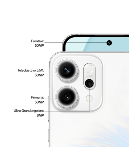 OPPO 14 5G Reno14 5G 16,7 cm (6.59") Doppia SIM Android 15 USB tipo-C 12 GB 512 GB 6000 mAh Bianco