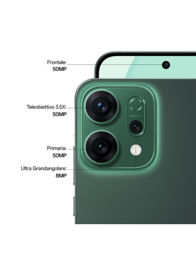 OPPO 14 5G Reno14 5G 16,7 cm (6.59") Doppia SIM Android 15 USB tipo-C 12 GB 512 GB 6000 mAh Verde