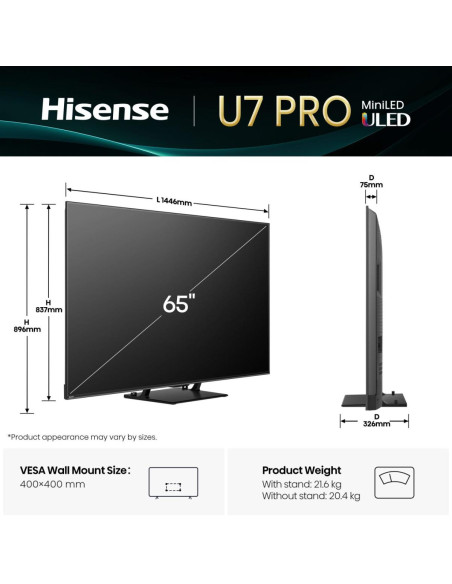 Hisense Smart TV ULED MiniLED 65" 4K 65U7Q PRO