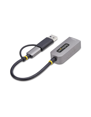 StarTech.com Adattatore Ethernet USB C, Convertitore di Rete/NIC NBASE-T 2.5/1GbE da USB Type-C 3.0 a RJ45 con Adattatore USB-A