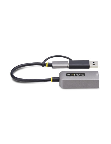 StarTech.com Adattatore Ethernet USB C, Convertitore di Rete/NIC NBASE-T 2.5/1GbE da USB Type-C 3.0 a RJ45 con Adattatore USB-A