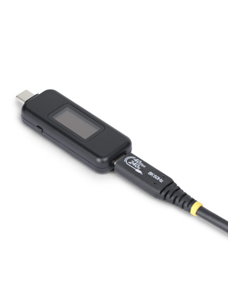 StarTech.com Multimetro Digitale USB-C, Misuratore di Tensione e Corrente con Potenza fino a 240W PD EPR, Tester Digitale Bidire