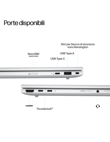 HP EliteBook 8 G1i 14 inch Notebook Next Gen AI PC Wolf Pro Security Edition Intel Core Ultra 7 256V Computer portatile 35,6 cm