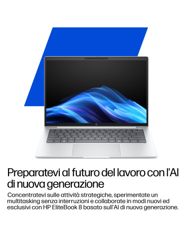 HP EliteBook 8 G1i 14 inch Notebook Next Gen AI PC Wolf Pro Security Edition Intel Core Ultra 7 256V Computer portatile 35,6 cm