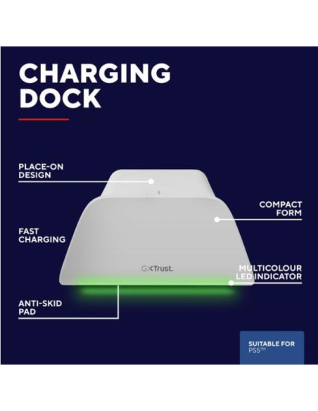 GXT255W CHARGE STAND PS5 WHITE