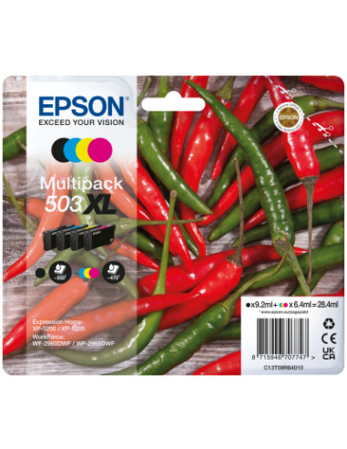 Epson 503XL cartuccia d'inchiostro 4 pz Originale Resa elevata (XL) Nero, Ciano, Magenta, Giallo