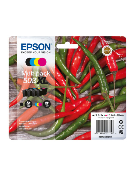 Epson 503XL cartuccia d'inchiostro 4 pz Originale Resa elevata (XL) Nero, Ciano, Magenta, Giallo Epson 503XL cartuccia d'inchiostro 4 pz Originale Resa elevata (XL) Nero, Ciano, Magenta, Giallo