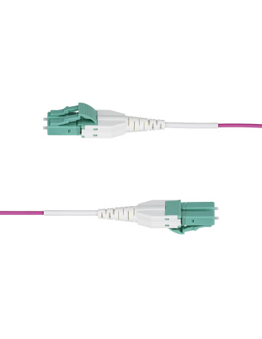 StarTech.com Cavo in fibra ottica multimodale da 5m LC a LC (UPC) OM4 Viola Erica, 50/125 µm, 40G/100G, LOMMF/VCSEL, cavo in fi