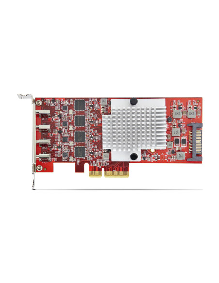 StarTech.com Scheda PCIe USB-C a 4 Porte, USB 3.2 10Gbps, Scheda di Espansione PCI Express USB Type-C con 4 Controller USB Indip