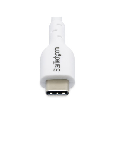 StarTech.com Cavo USB-C bianco da 2m, cavo di ricarica USB 2.0 Tipo-C per laptop, Power Delivery 60W 3A, rivestimento in TPE, ca