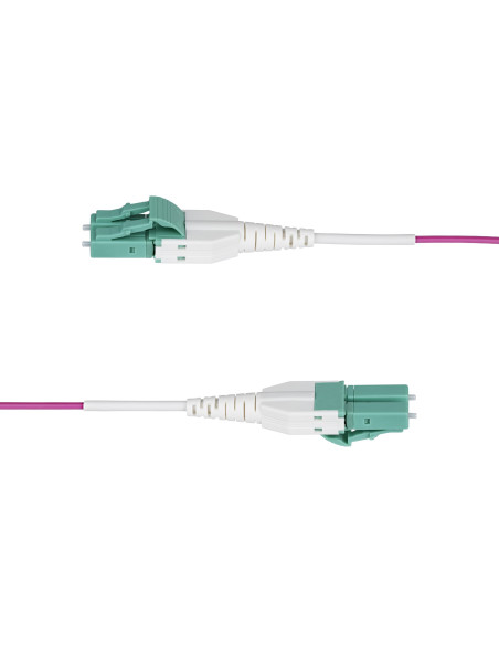 StarTech.com Cavo in fibra ottica multimodale da 2m LC a LC (UPC) OM4 Viola Erica, 50/125 µm, 40G/100G, LOMMF/VCSEL, cavo in fi