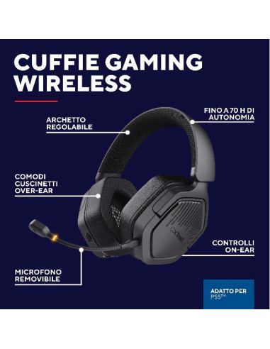 GXT493PS CARUS WRLS PS5 HEADSET BLK