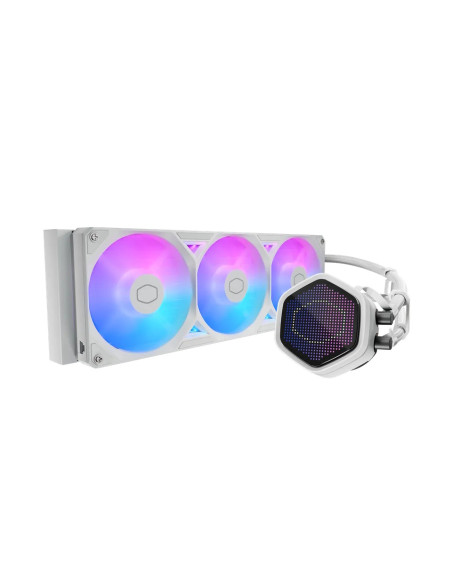 COOLER MASTER DISSIPATORE A LIQUIDO ATMOS II, 2X120MM ARGB, KIT SCHERMO PIXEL INCL, BIANCO