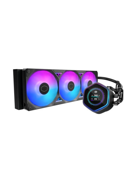 COOLER MASTER DISSIPATORE A LIQUIDO ATMOS II, 2X120MM ARGB, KIT LCD INCL, NERO