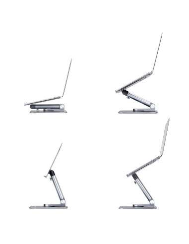 StarTech.com Supporto per PC portatile con base girevole a 360°, rialzo rotante per laptop da scrivania, altezza e inclinazione
