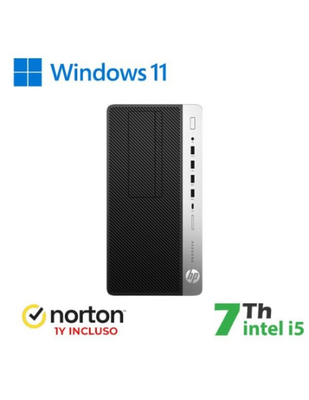 PC HP RINOVO REFURBISHED TOWER 600-800 G3 RN61534311 i5-7X00 16GB SSD NEW 512GB NO DVD W11P + NORTON